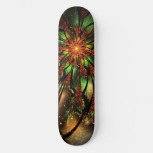 Skate design de flor fractal abstrato.
