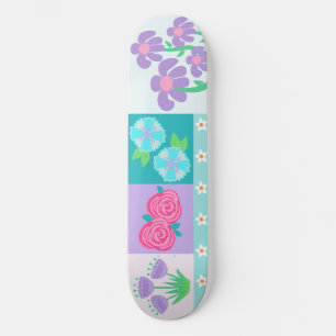 Skate Design de Flores Vibrantes em Flor