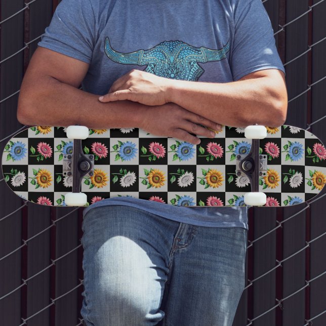 Skate Design de girassol multicolorido com controlo (Criador carregado)