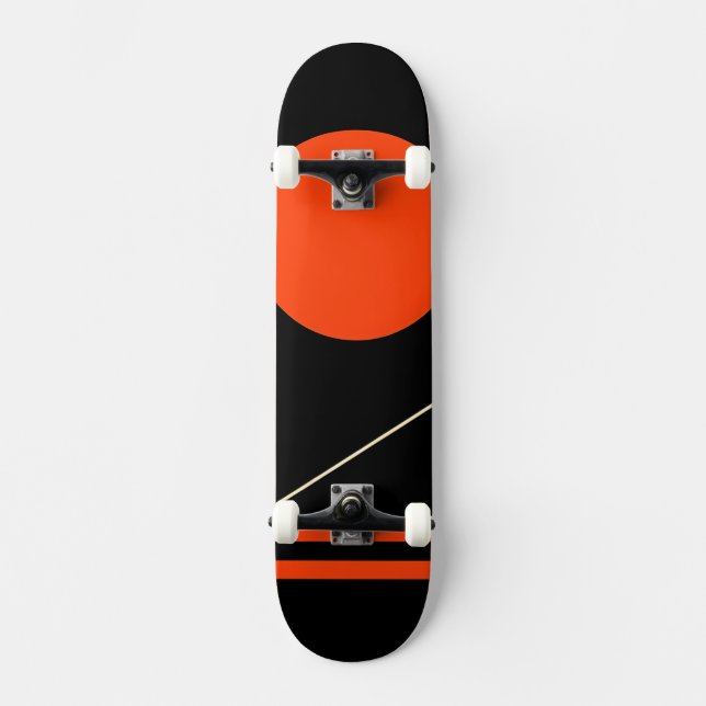 Skate Design de Gráfico Retroativo Minimalista (Frente)