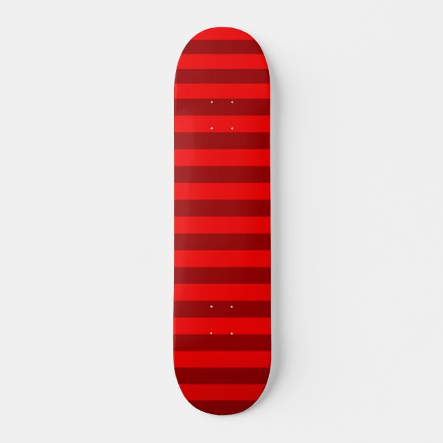 Skate Design de Listras Bordeaux Vermelhas (Frente)