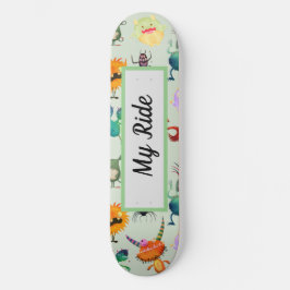 Skate Design de monstro bonito personalizado para rapaze
