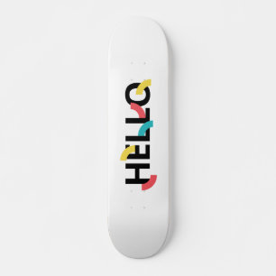 Skate design de Olá moderno, divertido, divertido e col