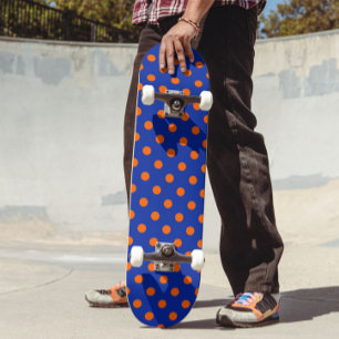 Skate Design de padrão de bolinhas pontilhadas laranja s