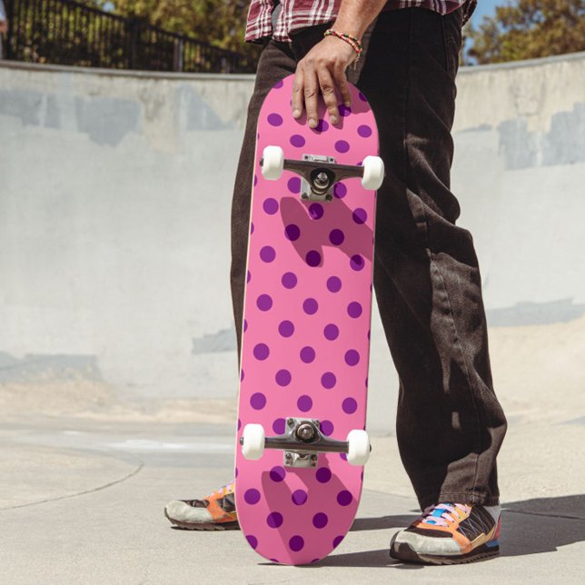 Skate Design De Padrão De Bolinhas Roxo A Rosa (Criador carregado)