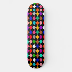 Skate Design de Padrão de Ouros de Harlequin Multicolor