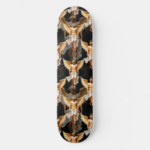 Skate Design de Padrão dos Ângulos do Ouro Celestial
