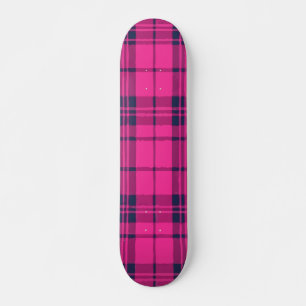 Skate Design de padrão moderno xadrez rosa
