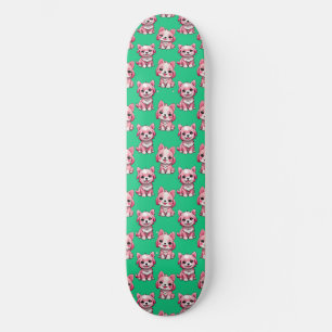 Skate Design de Puppy Dog Patterno - Verde