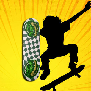Skate Design de Quadro de Verificação de Cabeças Cruzada
