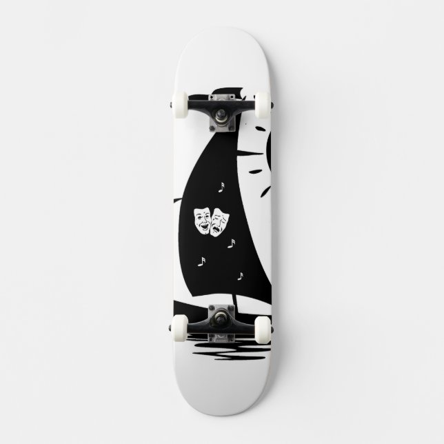 Skate Design de vela de Teatro Whimsical Único (Frente)