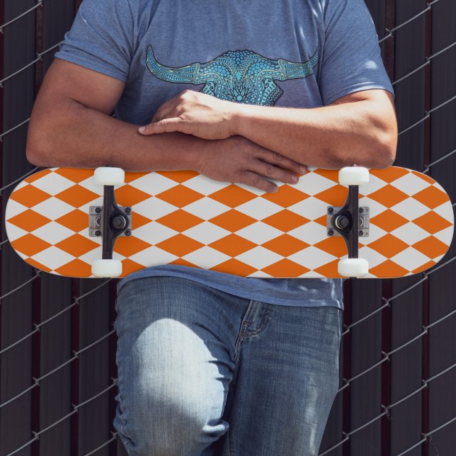 Skate Design de Verificadores de Ouros Branco Laranja (Criador carregado)