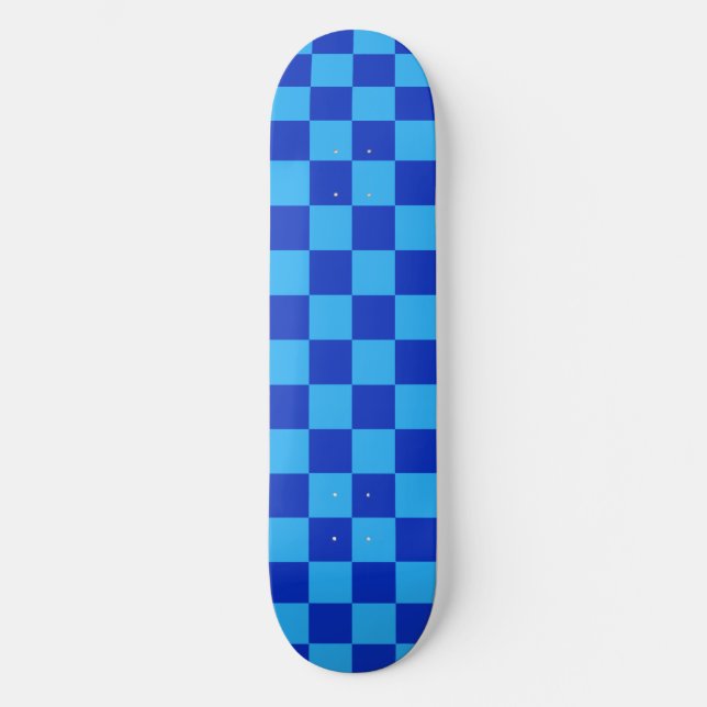 Skate Design do Verificador Azul Claro e Escuro (Frente)