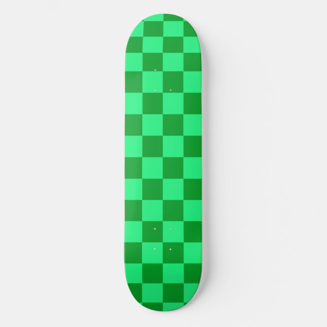 Skate Design do Verificador Verde Claro e Escuro (Frente)