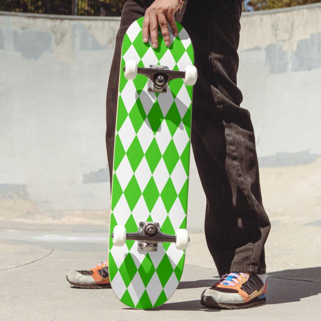 Skate Design dos Verificadores de Ouros Branco Verde (Criador carregado)