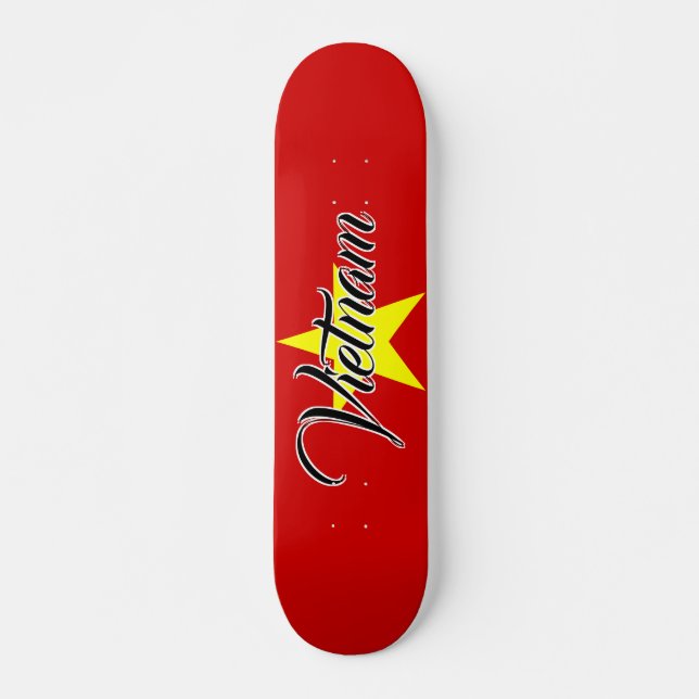 Skate Design extremo da estrela do amarelo da bandeira (Frente)