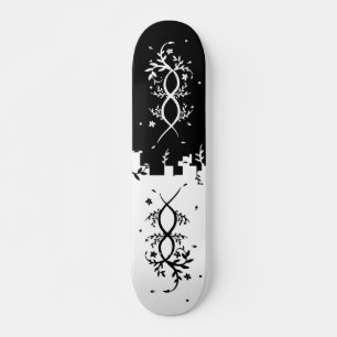 Skate Design Floral Chinês