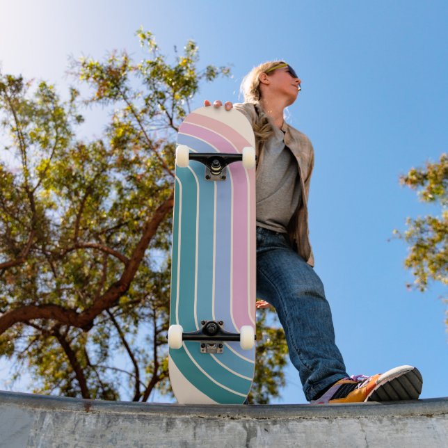 Skate Design Geométrico de Estilo de Vintagem Retroativa (Ao ar livre 1)