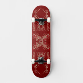 Skate Design geométrico de inspiração tribal a preto esc