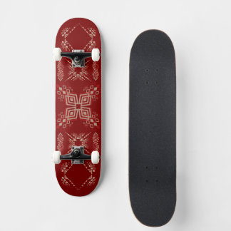 Skate Design geométrico de inspiração tribal a preto esc