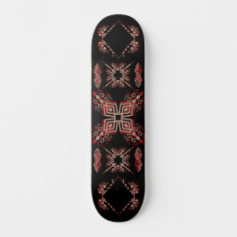 Skate Design geométrico de inspiração tribal a preto esc
