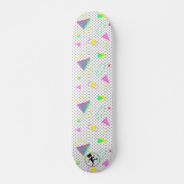 Skate design Geométrico Voltage Polka - Gráfico dos anos (Frente)