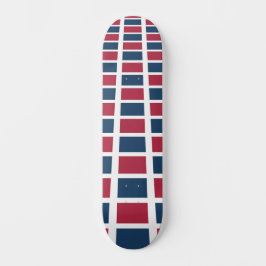Skate Design Legal Ousado Padrão Vermelho e Azul 8 poleg