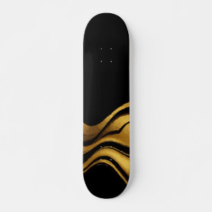 Skate Design Minimalista Onda Multi Ouro Elegante