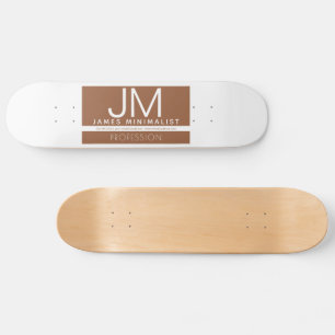 Skate Design Minimalista Profissional Moderno Marrom e