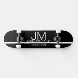 Skate Design Minimalista Profissional Moderno Preto e