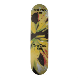 Skate design moderno original amarelo preto da arte