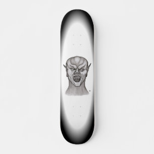 Skate Design preto e branco vampiro