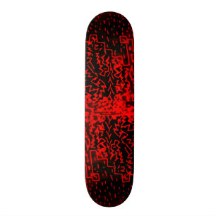 Skate Design preto/vermelho abstrato #2