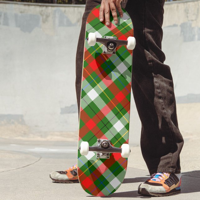 Skate Design Xadrez de Flanela Vermelho Verde Branco  (Criador carregado)