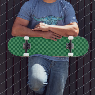 Skate Design Xadrez Verde Elegante