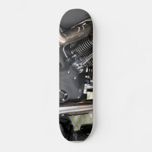 Skate Detalhe do motor com cromo de motociclo