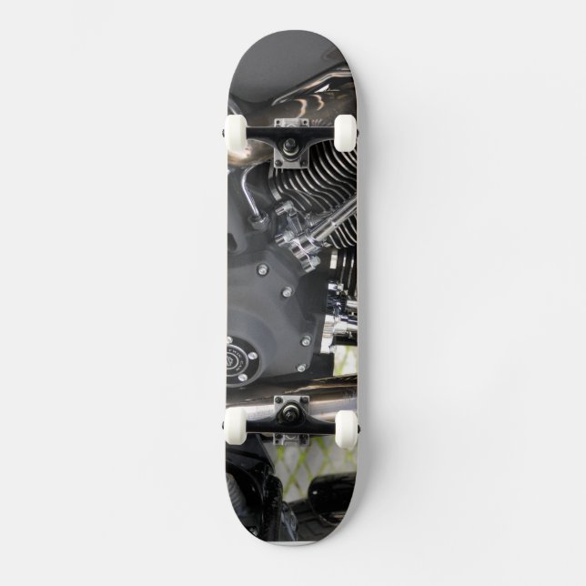 Skate Detalhe do motor com cromo de motociclo (Frente)