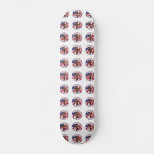 Skate Deus Abençoe a América e Cruz com Bandeira dos EUA