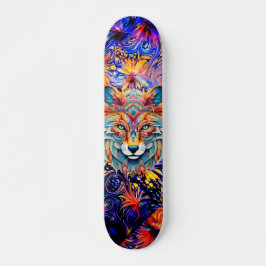 Skate Deusa Azul Abstrato Art & Boho Animal Face