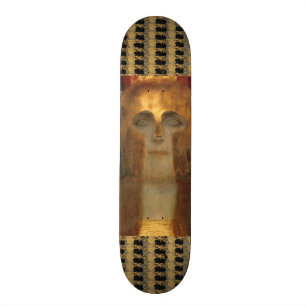 Skate Deusa grega Athena no capacete Dourado por Klimt