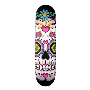 Skate Dia de los Muerto Crânio