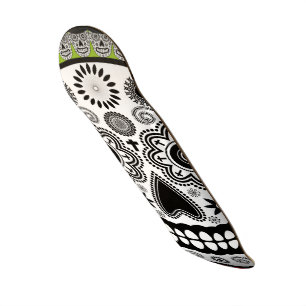 Skate Dia do crânio do açúcar do vermelho inoperante e