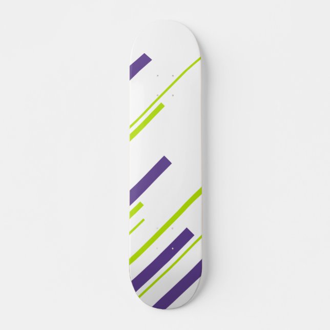 Skate Diagonais em Verde limão e Roxo (Frente)