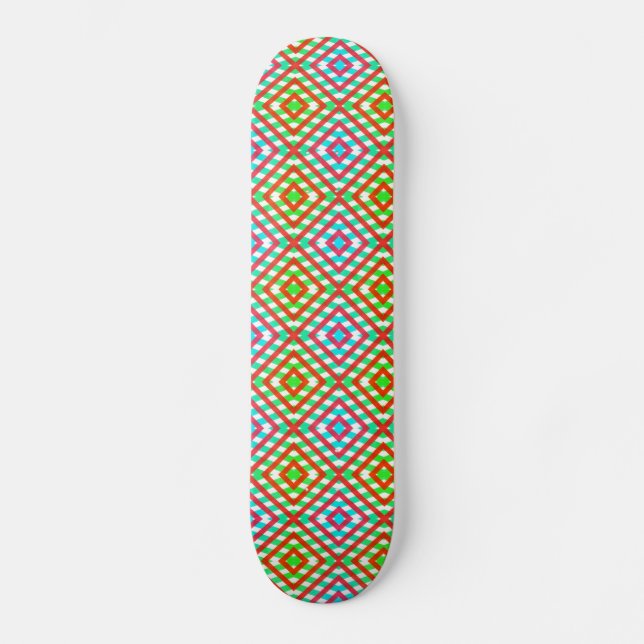 Skate Diamante Primavera/Páscoa azul, vermelho e verde (Frente)