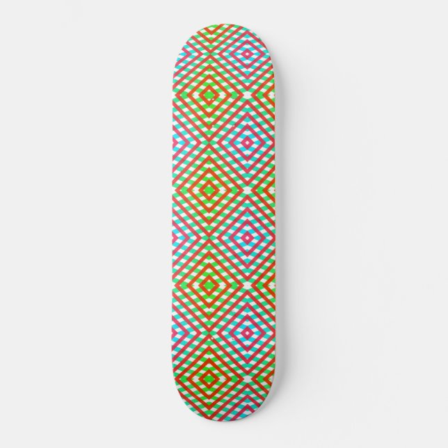 Skate Diamante Primavera/Páscoa azul, vermelho e verde (Frente)