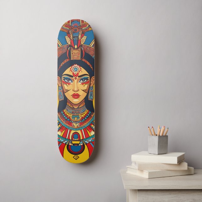 Skate Diosa Maya Ixchel (Arte de parede)