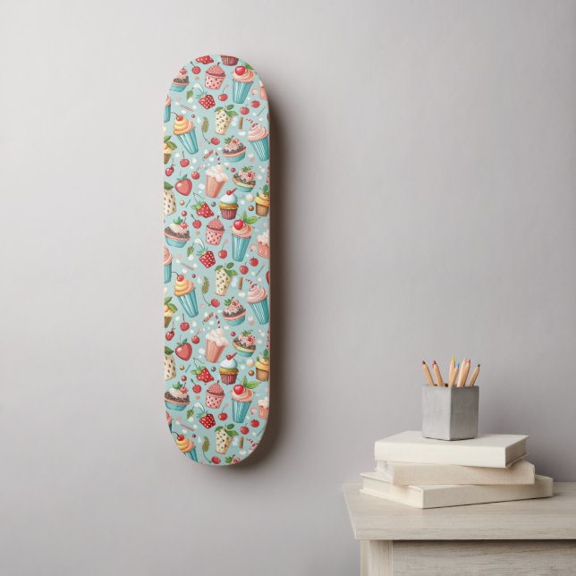 Skate Diversão com Sorvete (Arte de parede)