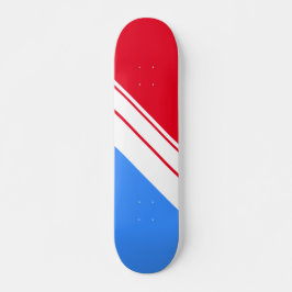 Skate Diversão Esportiva Vermelho Branco Brilhante Bande