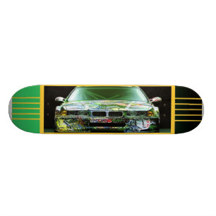 Skate do carro dos grafites