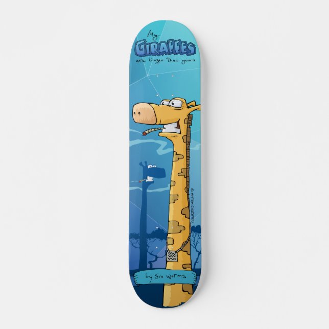 Skate do costume dos girafas. Meus girafas são (Frente)